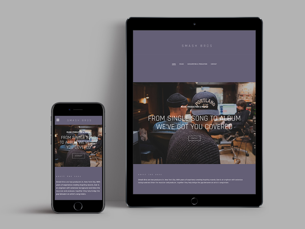 Mobile ready band website template