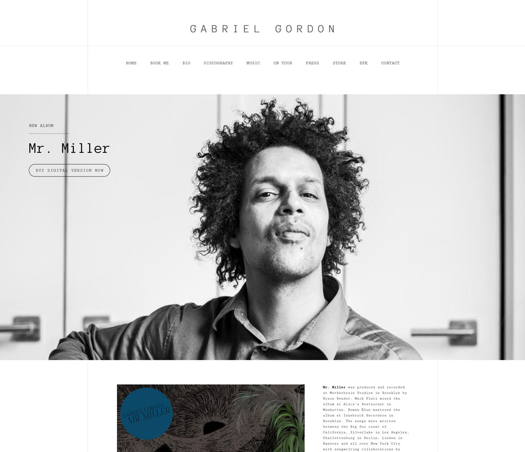 Gabriel Gordon website customization