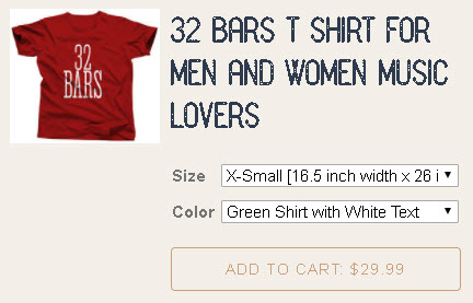 Tshirt store on Unbelievablebeats.com