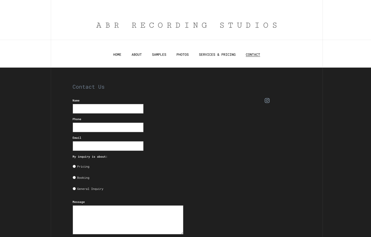 How to build a recording studio website ABR Recording studio