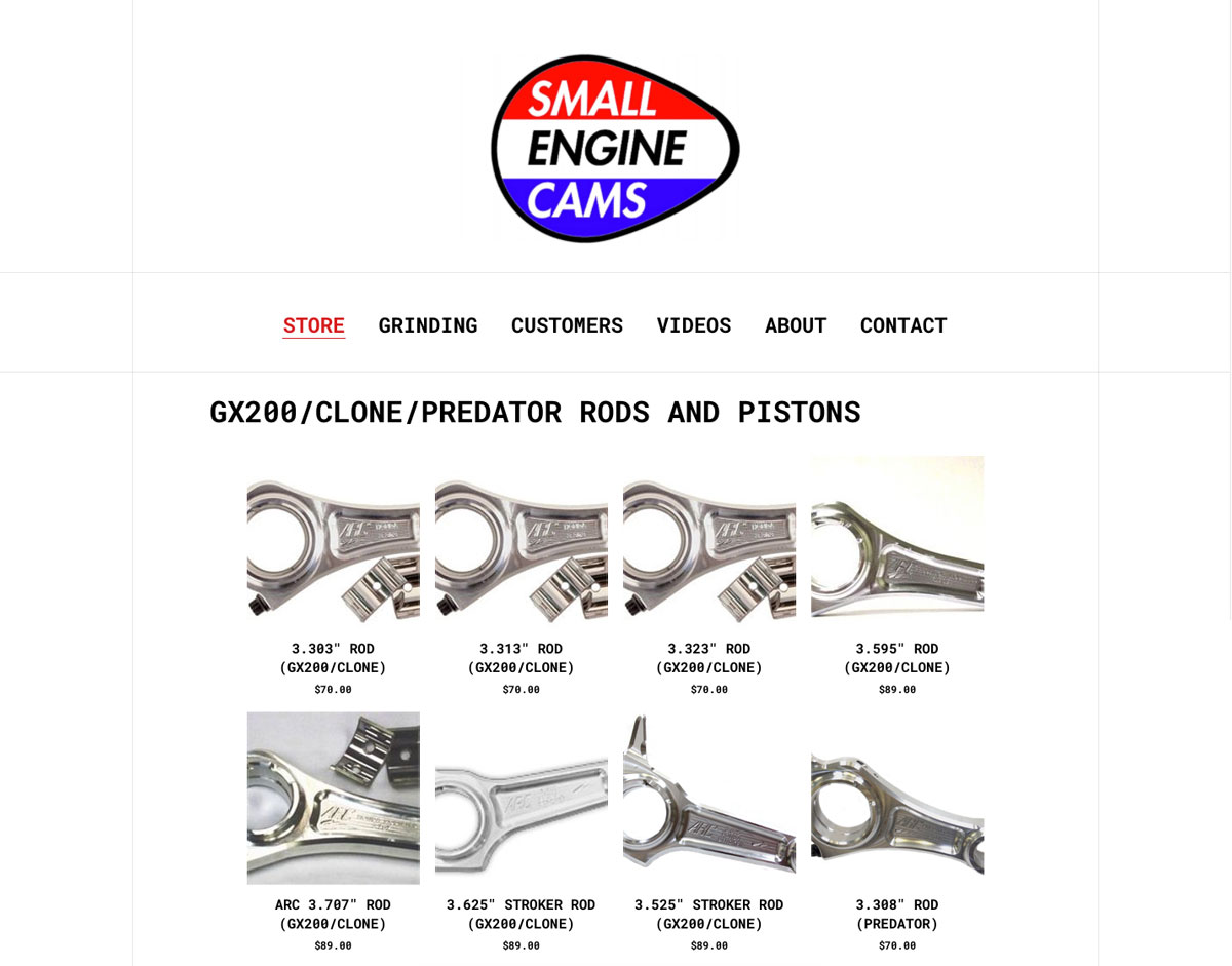 Small engine Cams