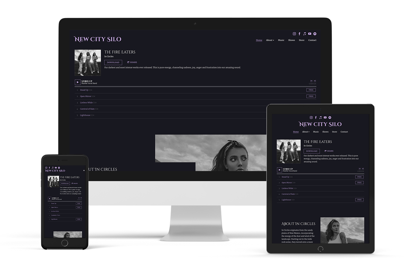 Band website template example Signal