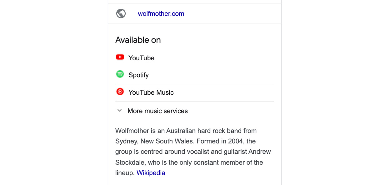 How to Get a Band Knowledge Panel: Wikipedia entry