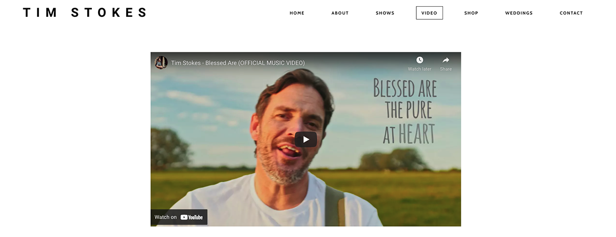 How to design a great folk musician website - Media page