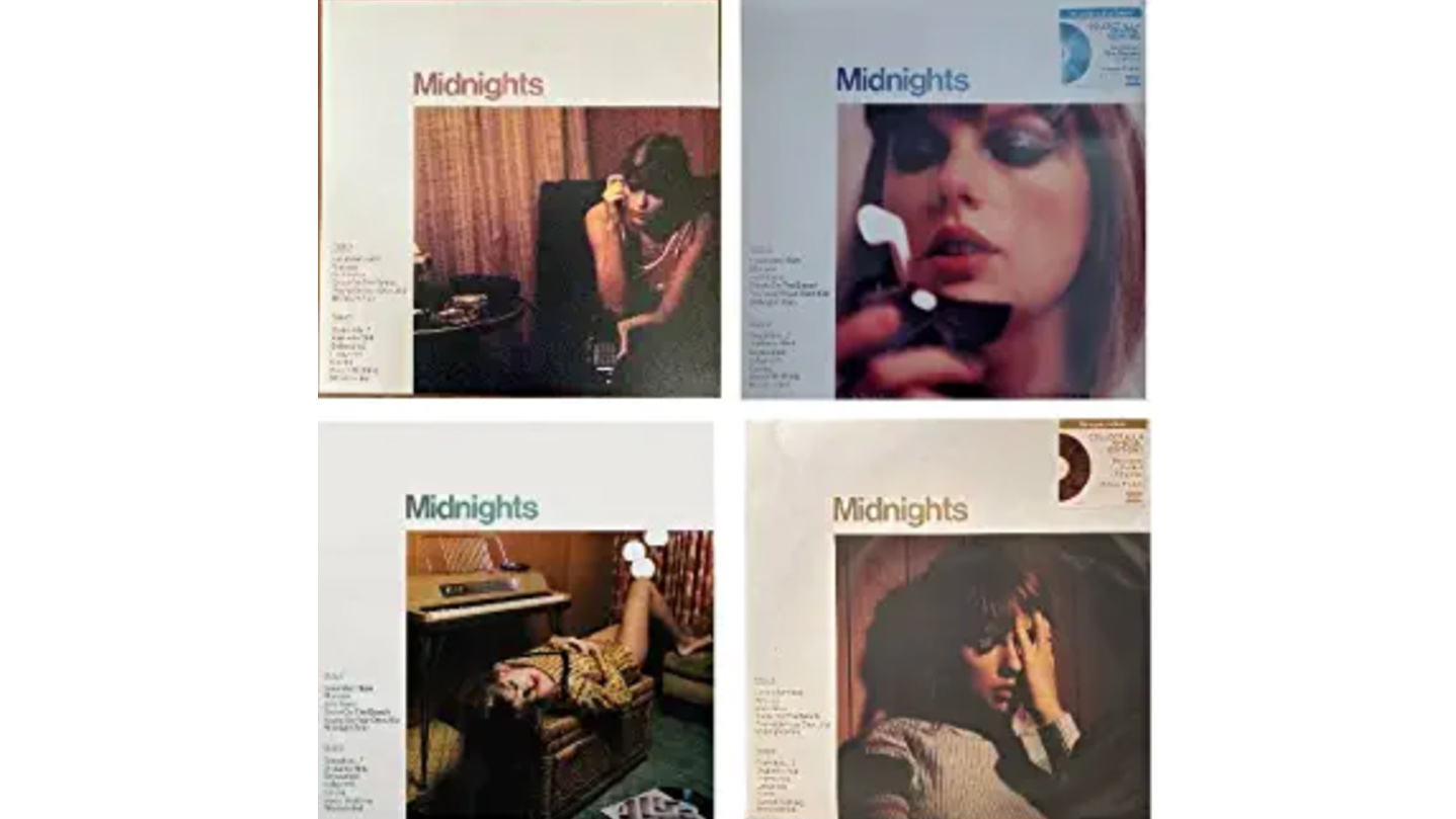 The 4 different versions of Taylor Swift's 'Midnight' album on vinyl