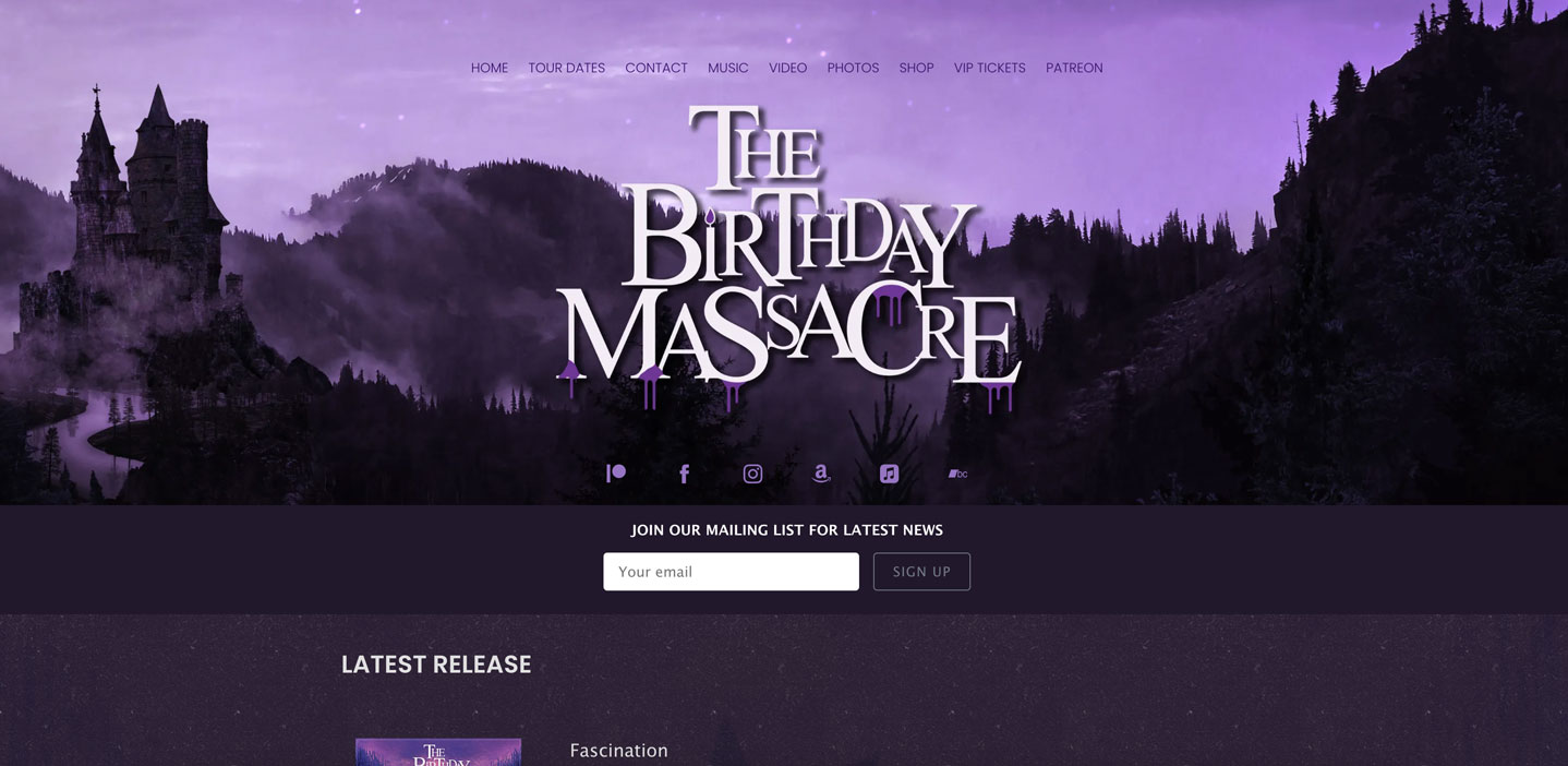 A list of 20 best band websites, and why we love them - The Birthday Massacre
