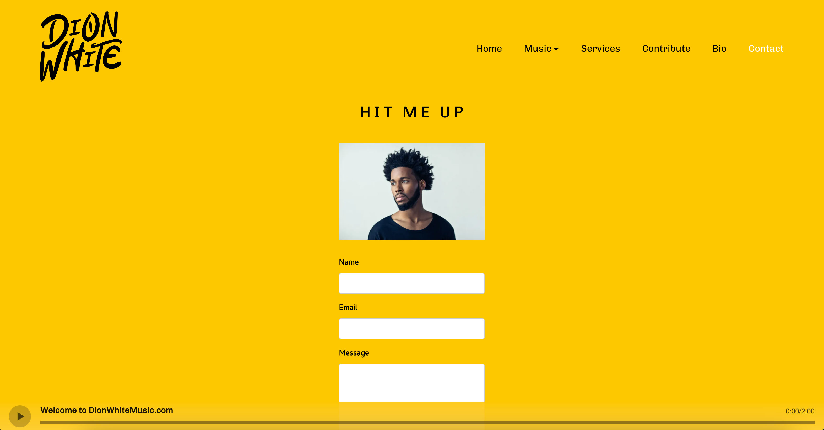 Best rapper website design example