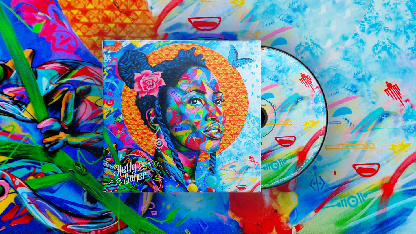 Bandzoogle blog - Can You Make a Profit Selling Vinyl and CDs? Image of musician's colorful CD cover.