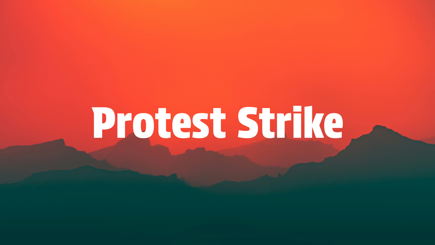 Bandzoogle blog:  new fonts for your music website. Screenshot preview of the Protest Strike font.